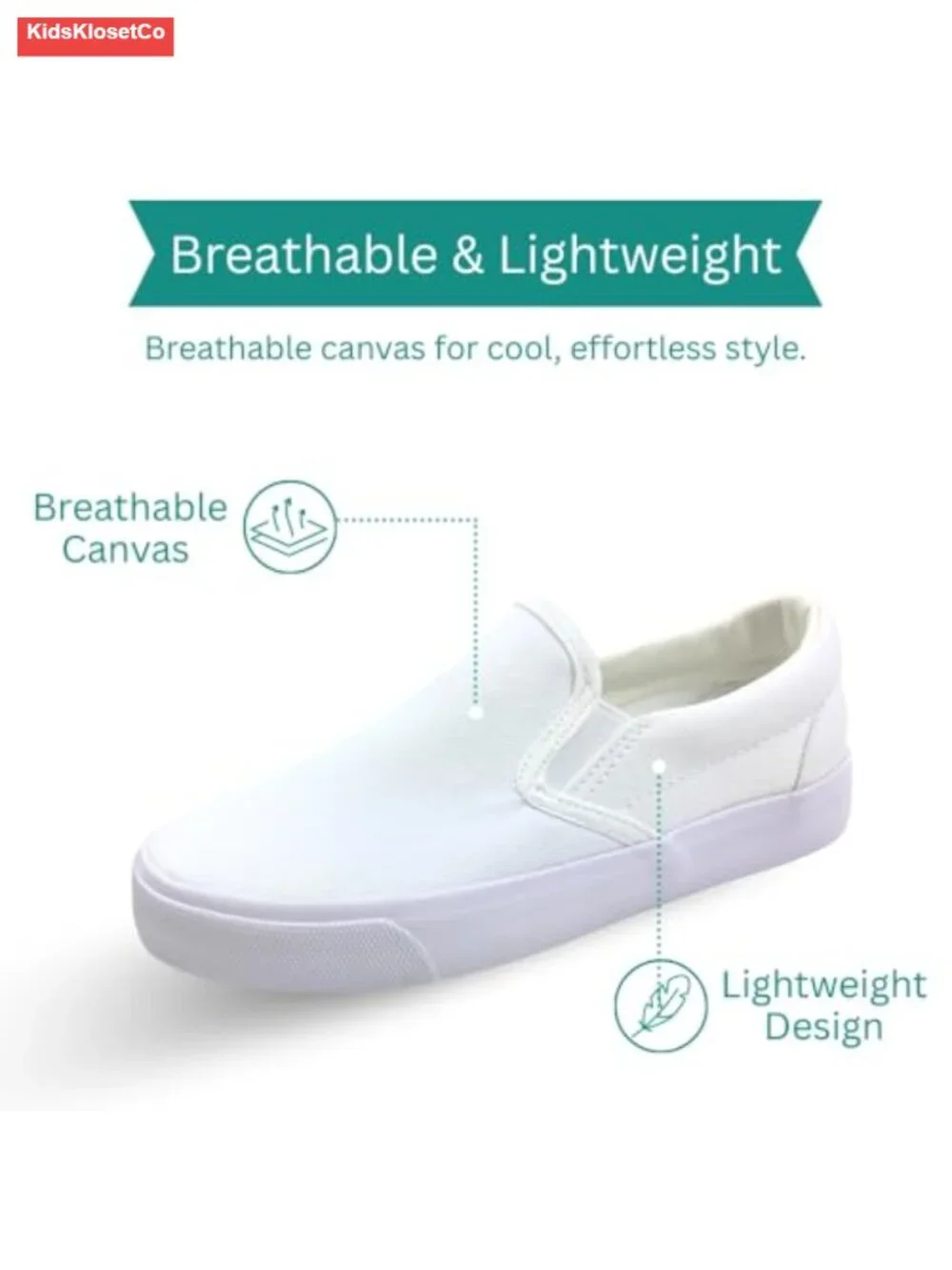 Canvas Slip-On Sneakers for Kids - Faux Leather Dress Shoes